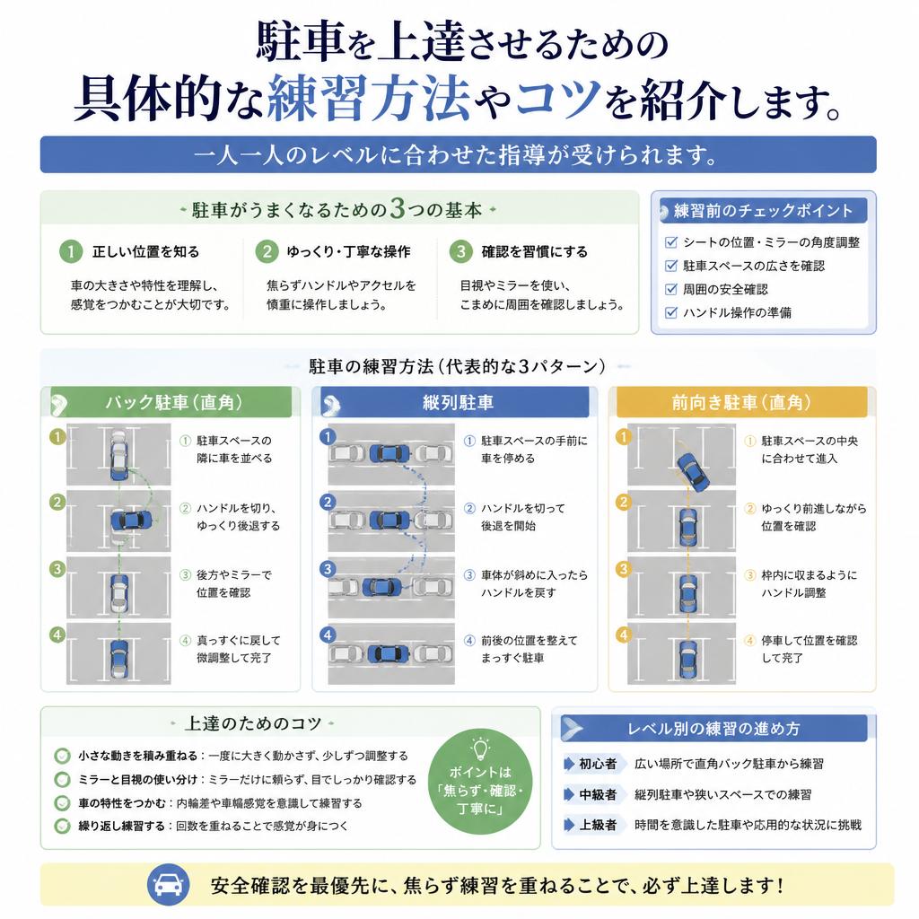 駐車練習の効果的な方法