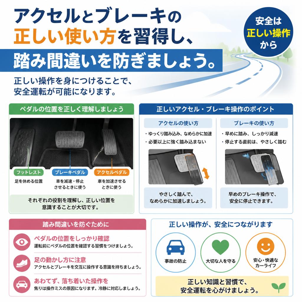 アクセルとブレーキの基本操作